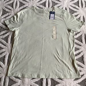 Universal Thread Green and White Striped Tee size XL